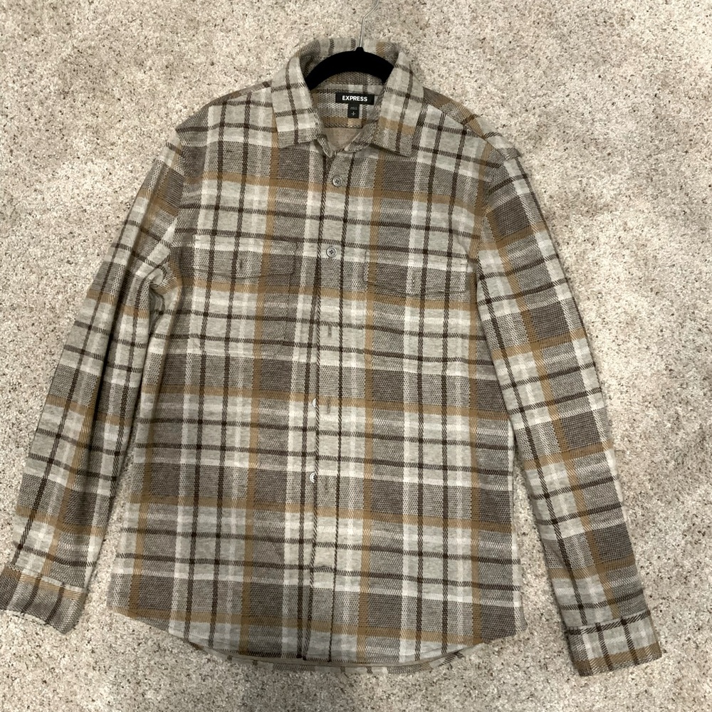 Flannel Button-Up Shirt